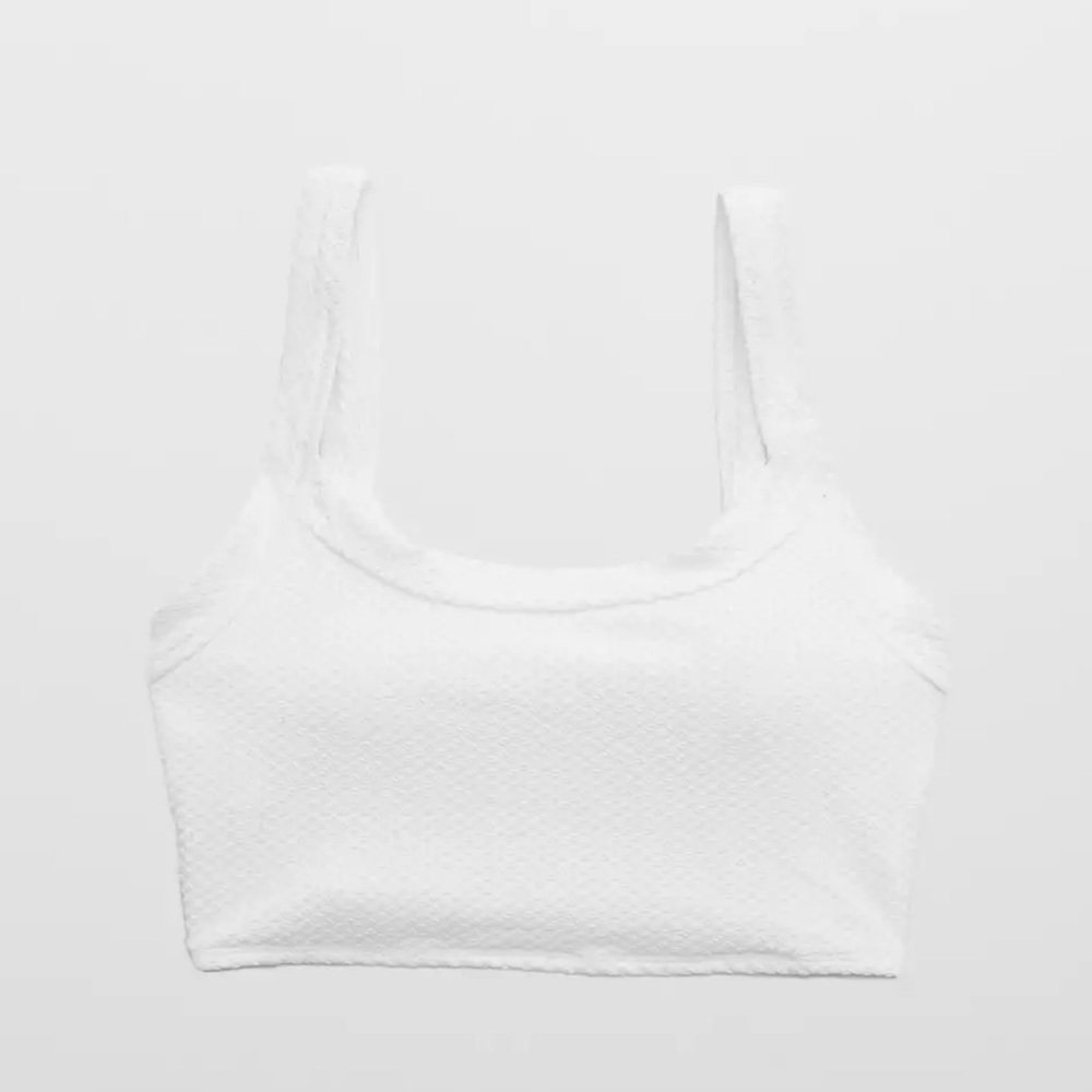 NWT Aerie Jacquard Longline Scoop Bikini Top - Size L